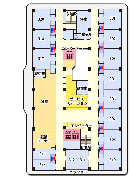 3fのフロアマップです